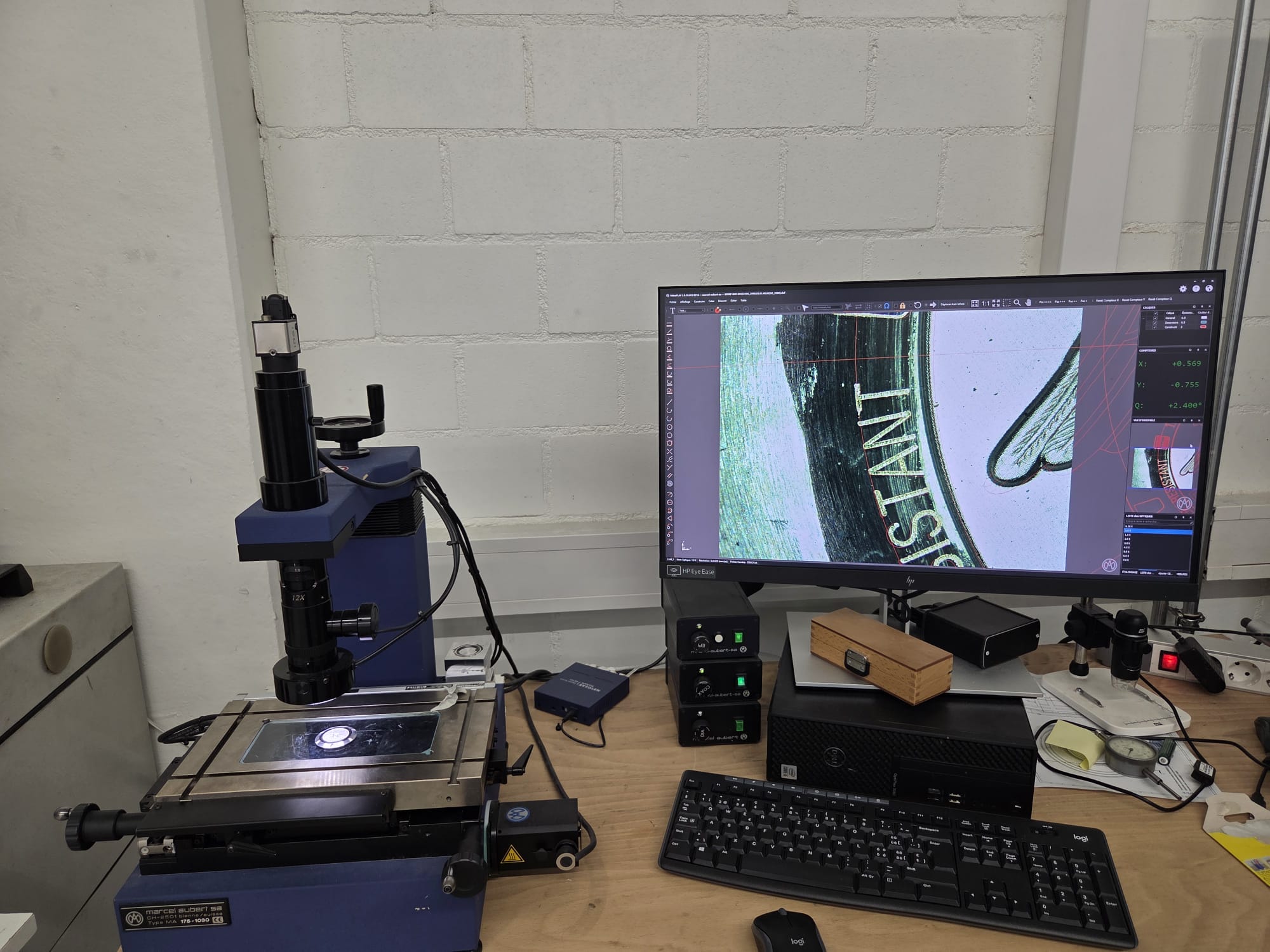 Zone de calibration laser